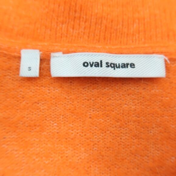 Oval Square Fab Polo Knit Sweater Mandarin Orange Alpaca Wool S - Picture 6 of 8